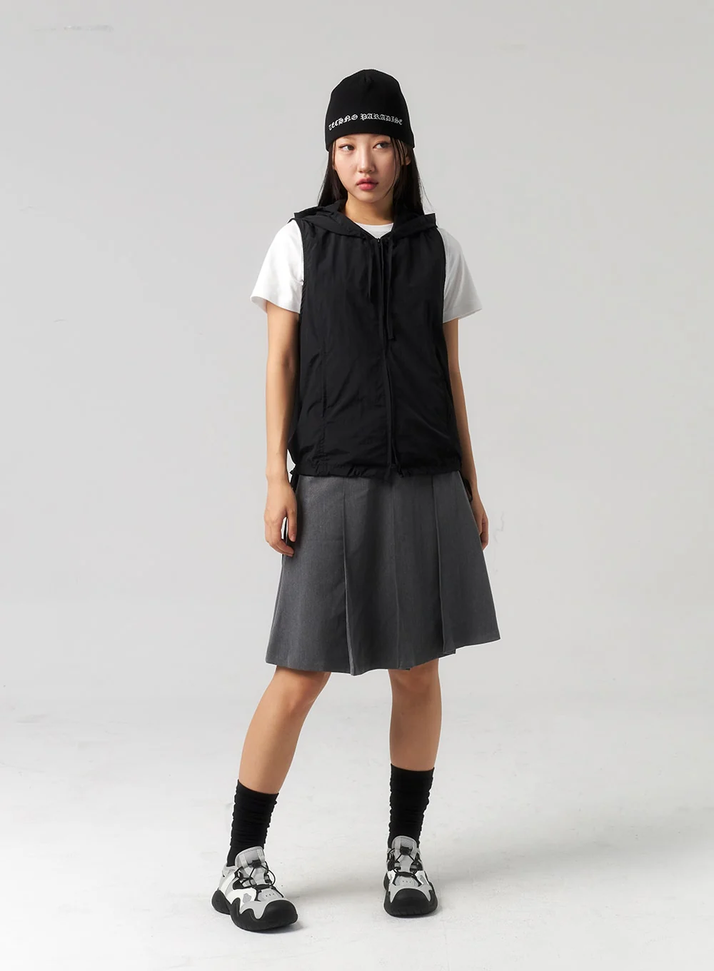 Zip-Up Vest Hoodie CU328 - Image 3