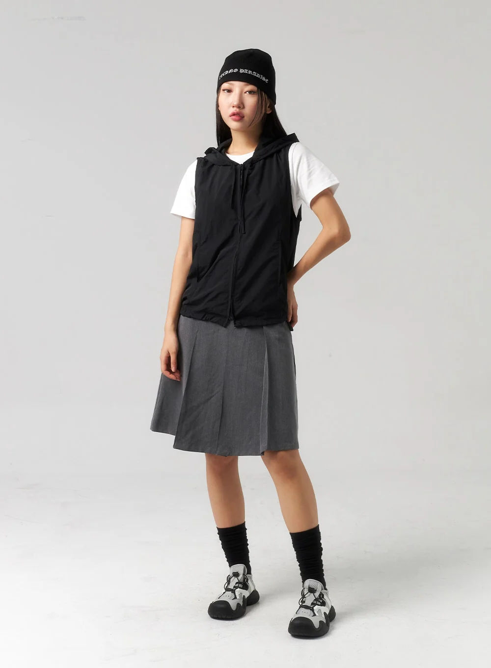 Zip-Up Vest Hoodie CU328 - Image 4