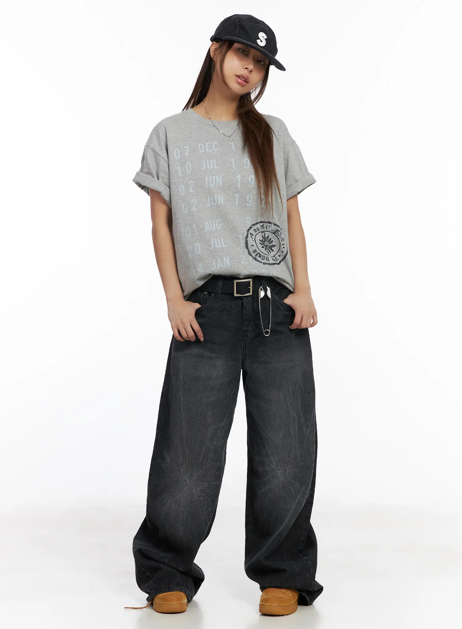 Zoraya Washed Low-Rise Baggy Jeans CM520 - Image 2