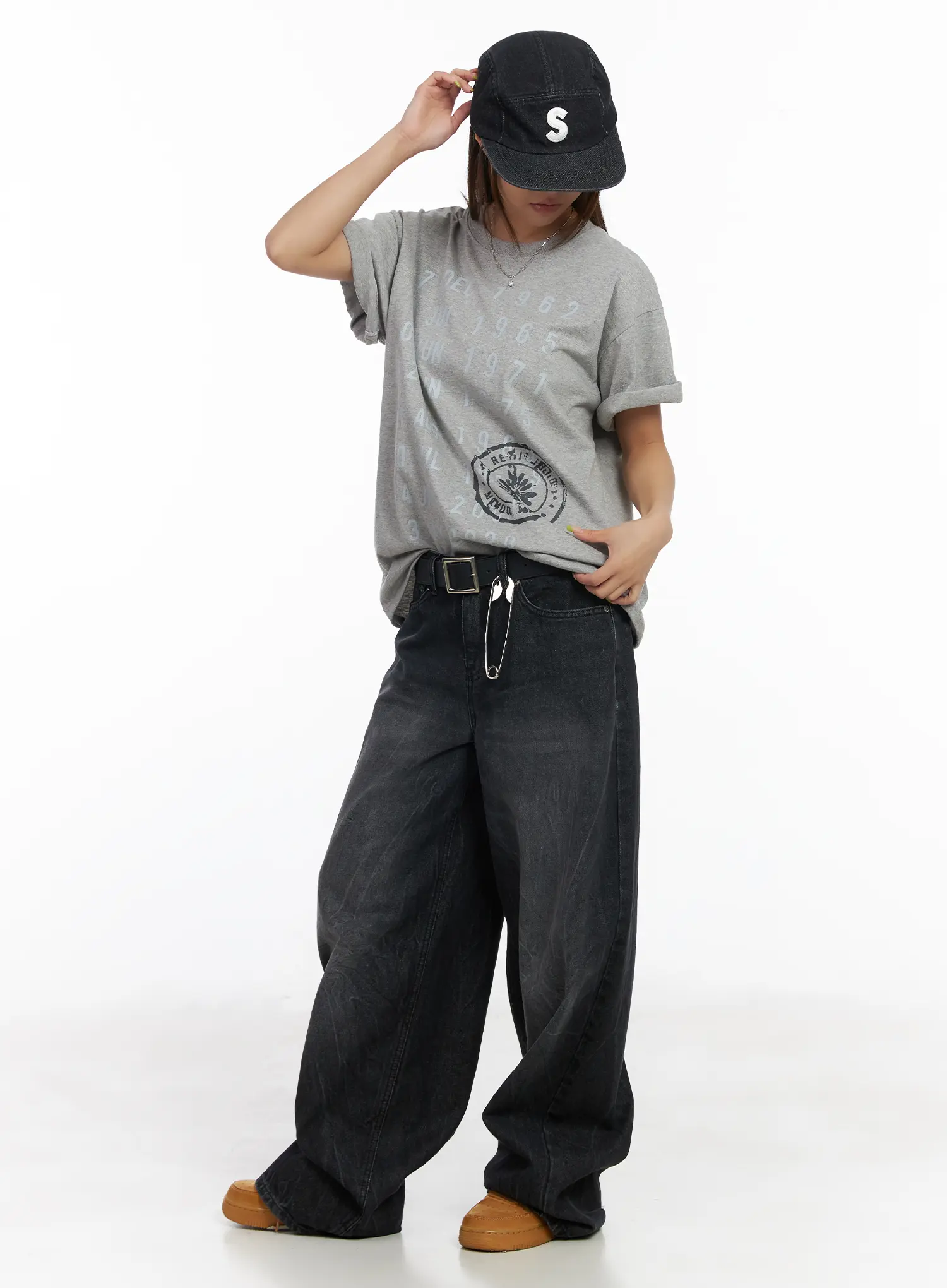 Zoraya Washed Low-Rise Baggy Jeans CM520 - Image 5