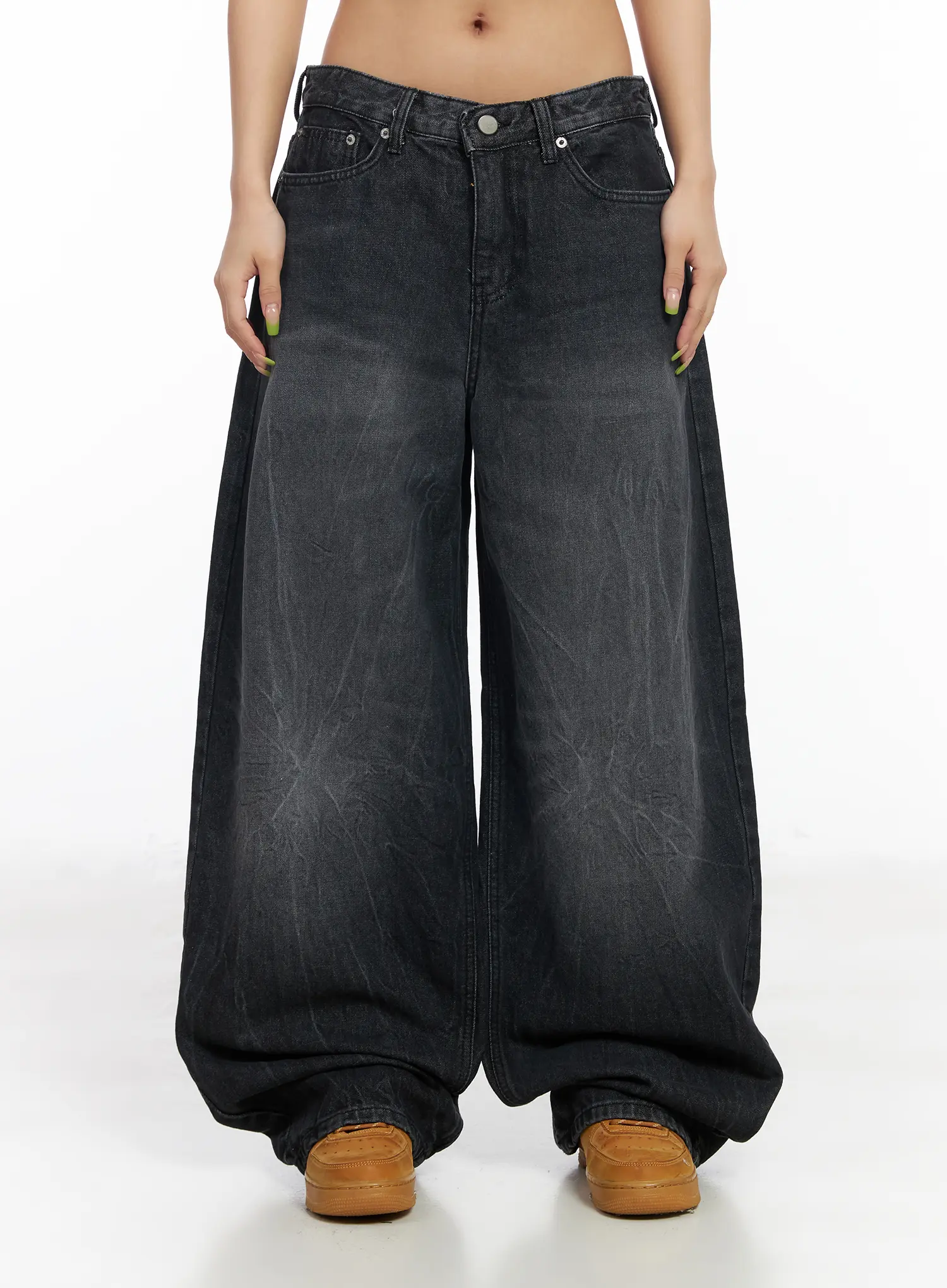 Zoraya Washed Low-Rise Baggy Jeans CM520 - Image 9