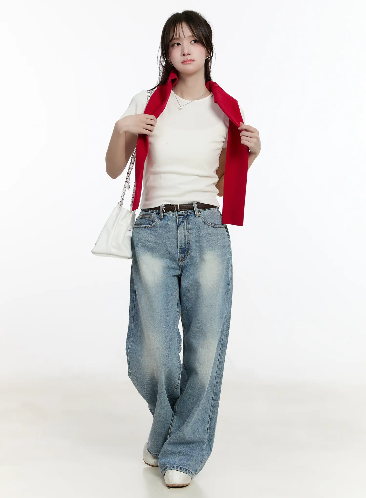 Zyla Classic Wide Leg Jeans CM505 - Image 3